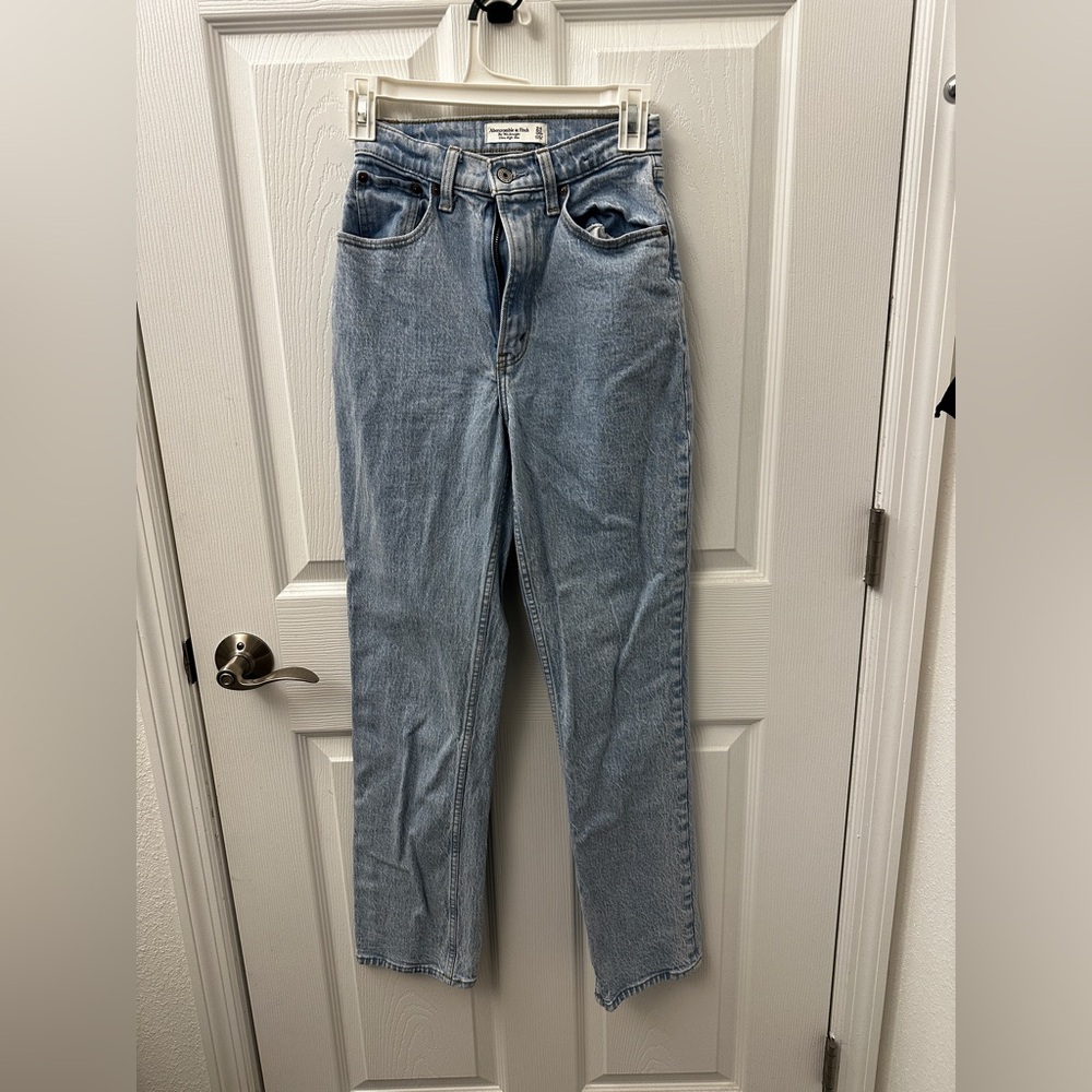 Abercrombie & Fitch Light Blue Straight Leg Jeans- Curve Love